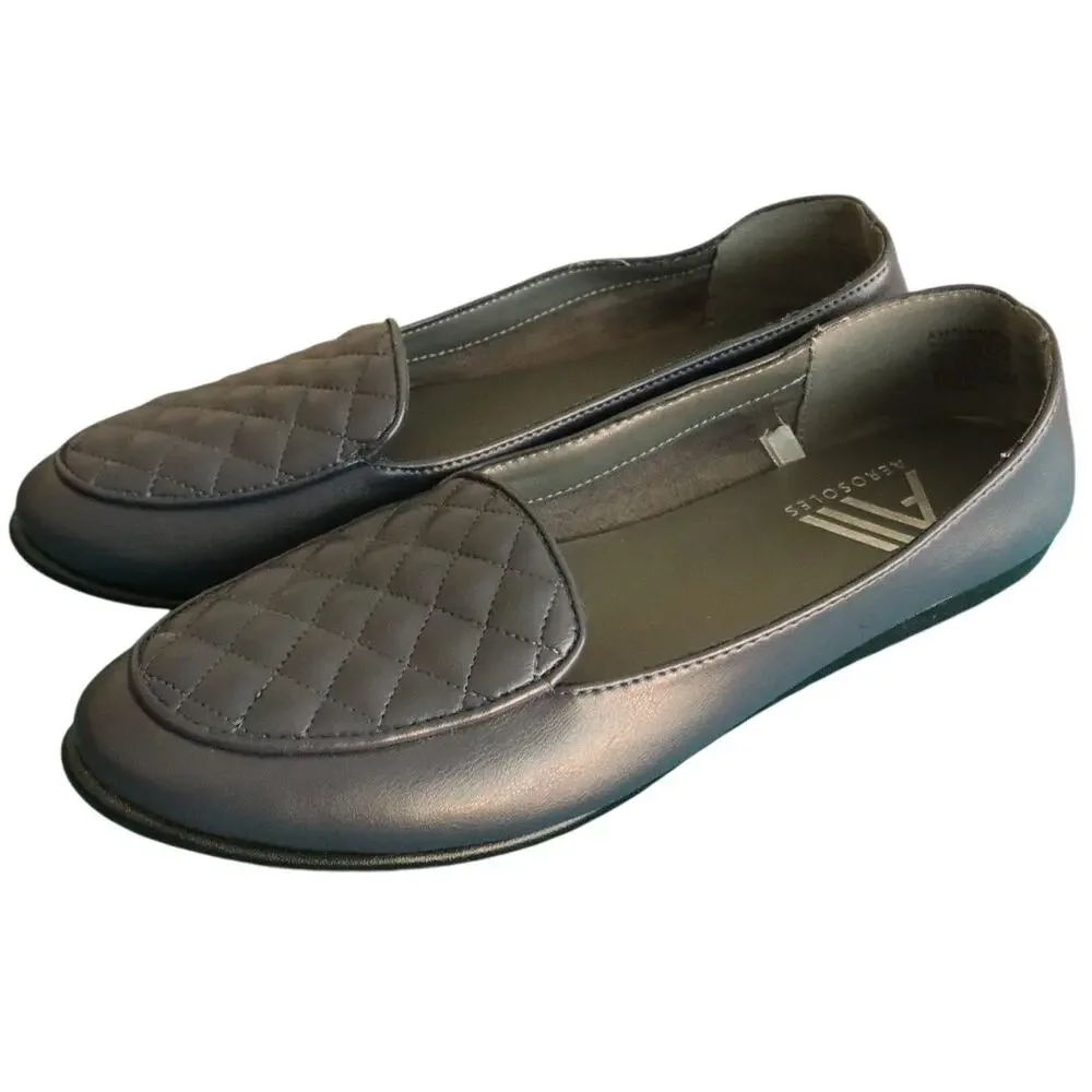 Aerosoles NAVY BLUE Womens 8.5 Briella Ballet Flats Quilted Loafers Lightweight